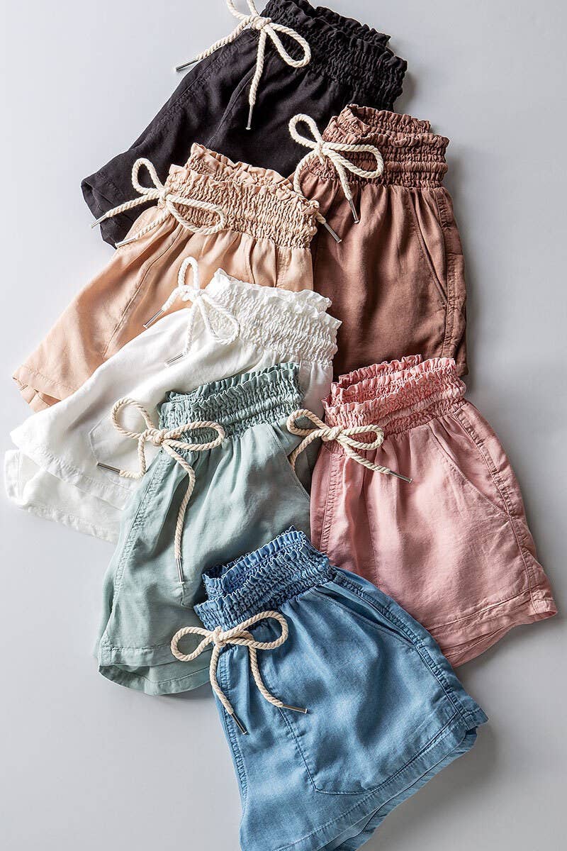 Brooklynn Drawstring Tencel Shorts