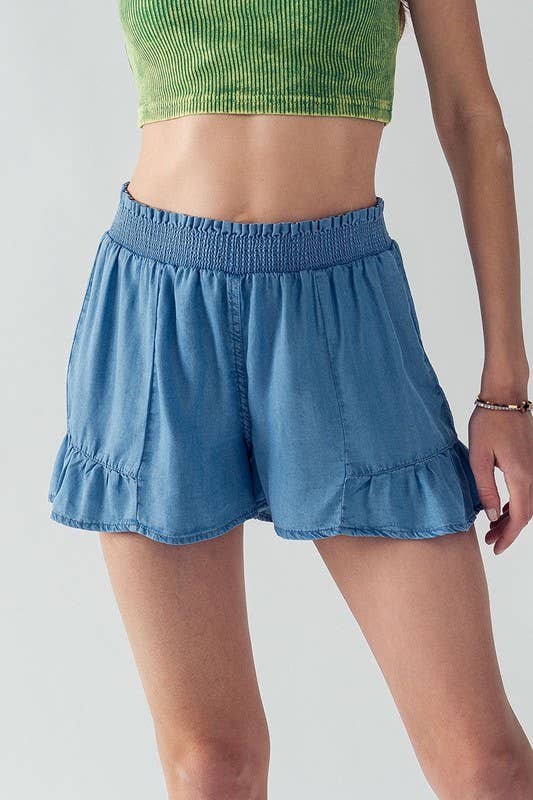 BELLA SPRING FLING SHORTS: BLUE